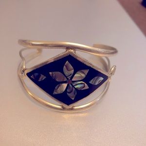 Vintage Alpaca Mexico silver cuff bracelet